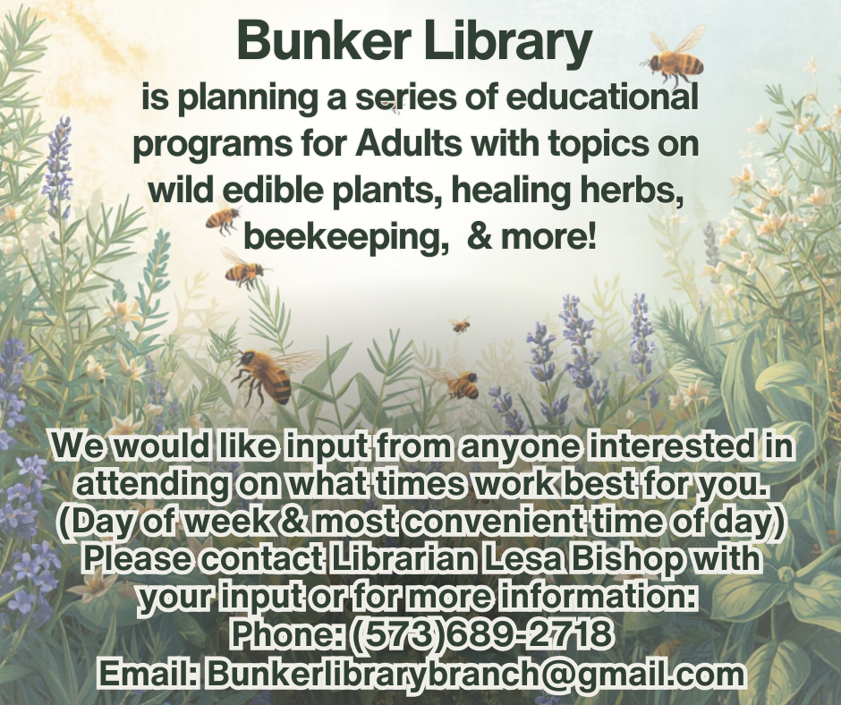 Bunker Library Adult Programs   Call for Community Input.png